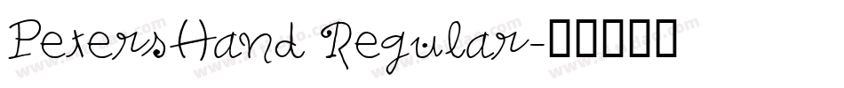 PetersHand Regular字体转换
